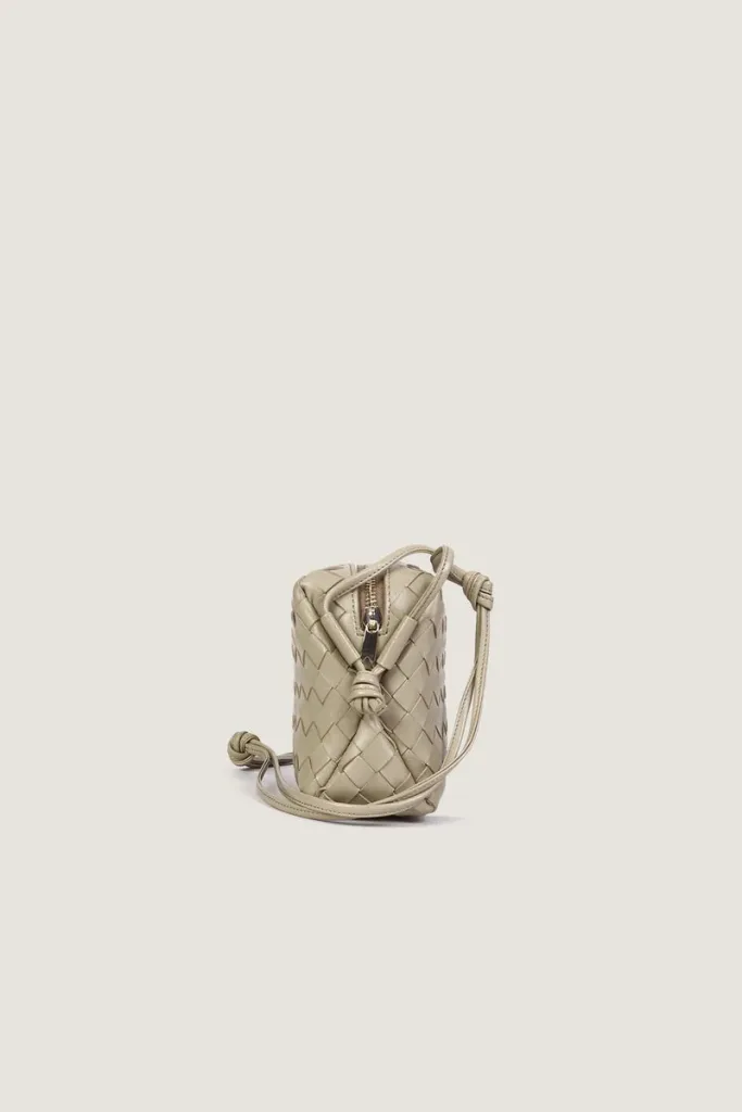 Connaught Camera Leather Crossbody Bag – Light Grey – view 2