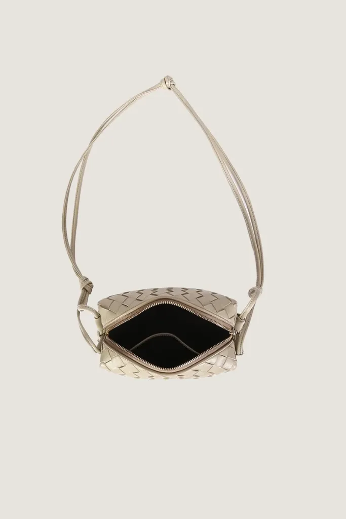 Connaught Camera Leather Crossbody Bag – Light Grey – view 3