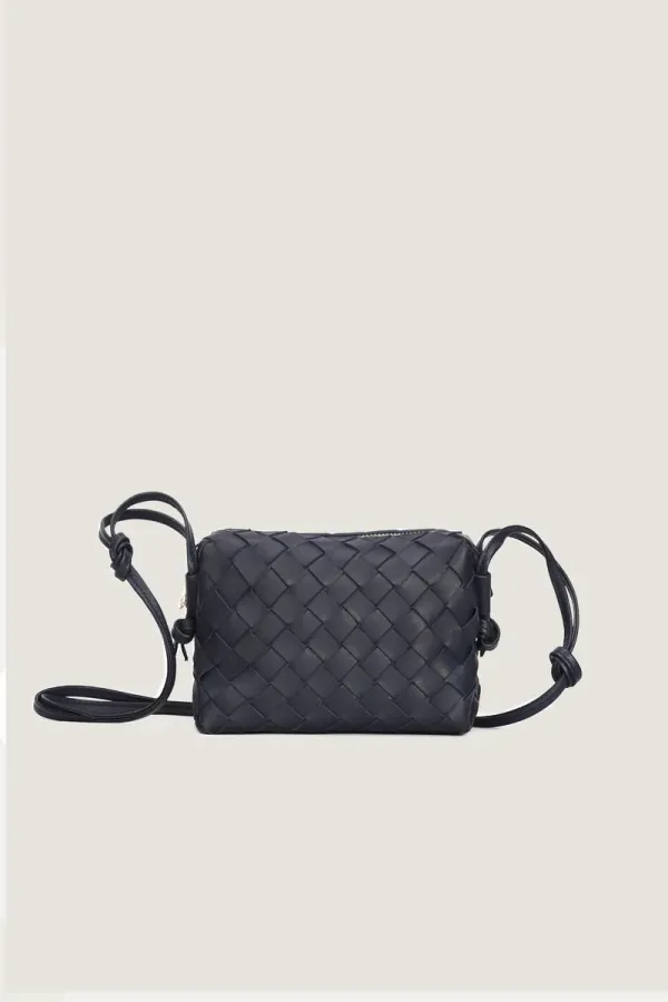 Connaught Camera Leather Crossbody Bag – Navy – view 1