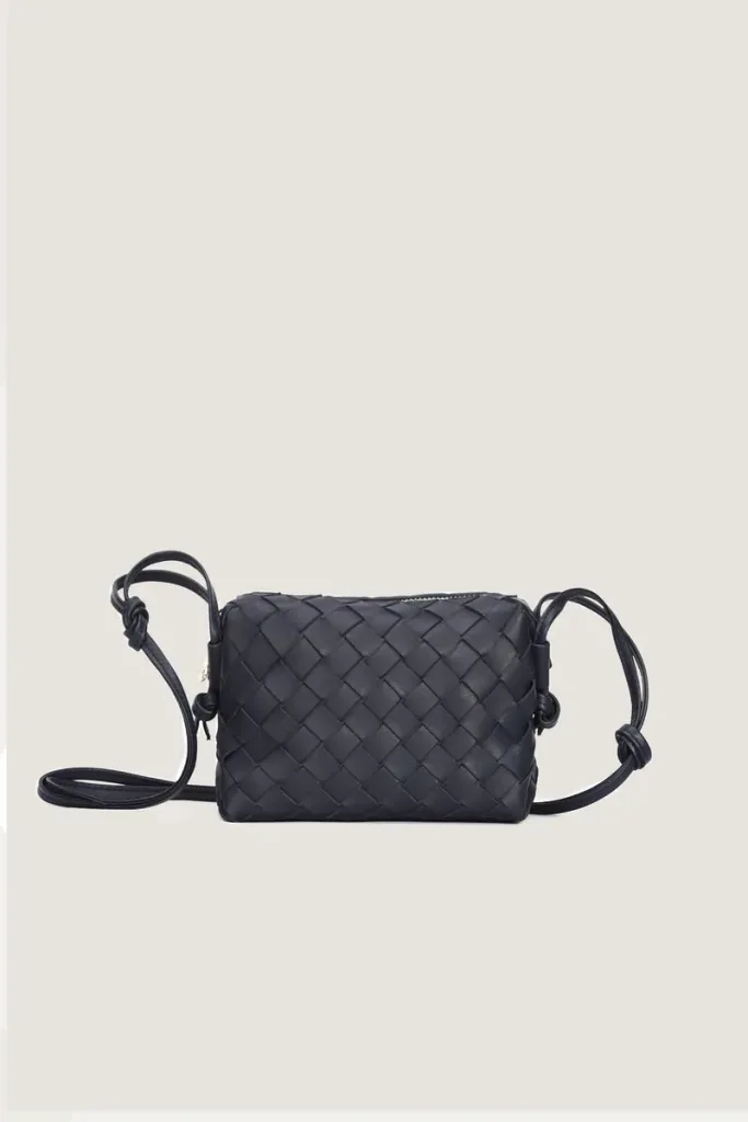 Connaught Camera Leather Crossbody Bag – Navy – view 1