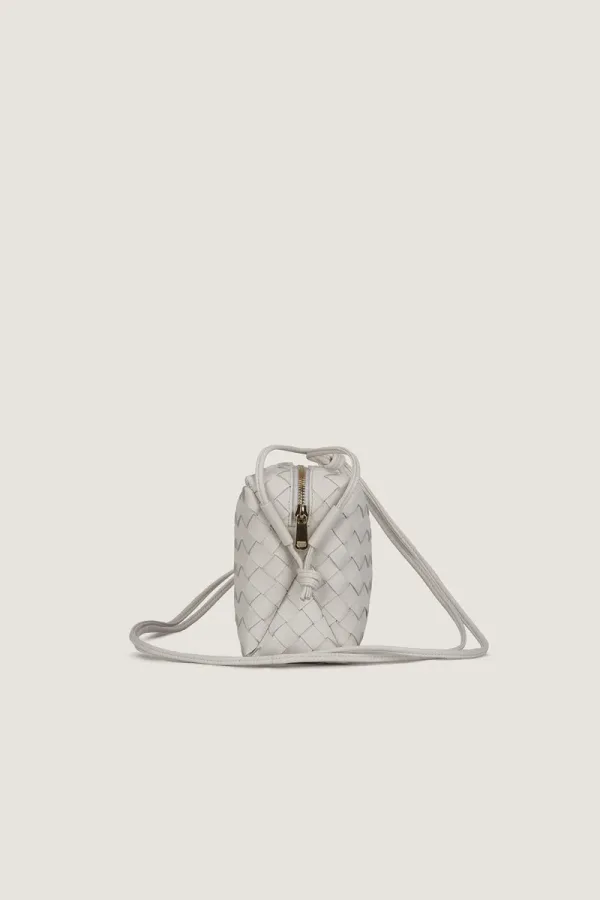 Connaught Camera Leather Crossbody Bag – White – view 3