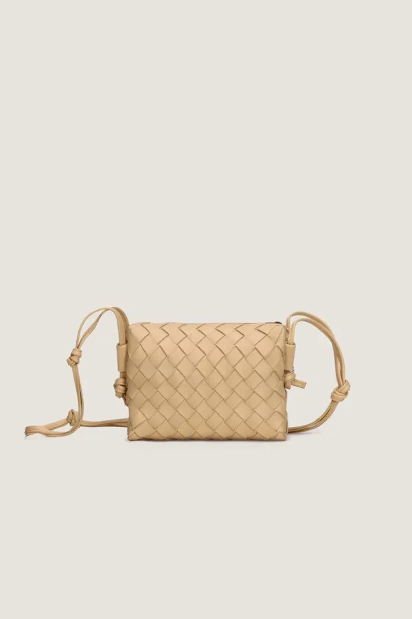 Davies Mini Camera Leather Crossbody Bag – Beige – view 1