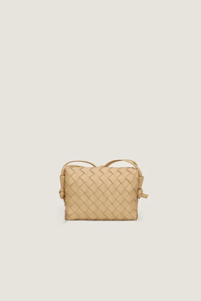 Davies Mini Camera Leather Crossbody Bag – Beige – view 4