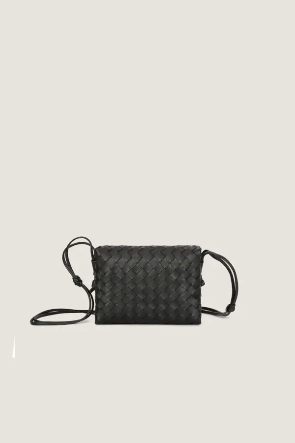 Davies Mini Camera Leather Crossbody Bag – Black – view 1