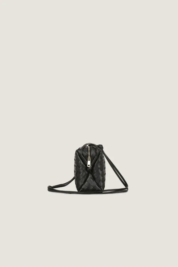 Davies Mini Camera Leather Crossbody Bag – Black – view 3