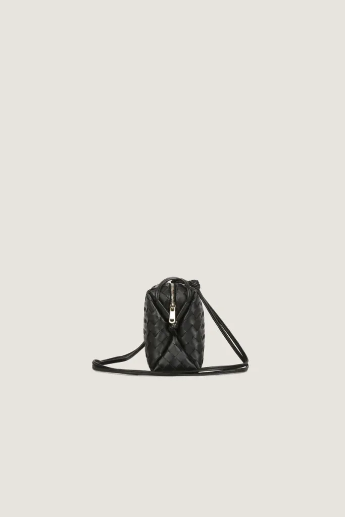 Davies Mini Camera Leather Crossbody Bag – Black – view 3