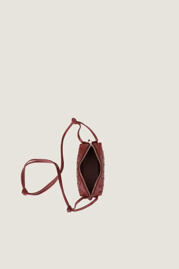 Davies Mini Camera Leather Crossbody Bag – Burgundy – view 2