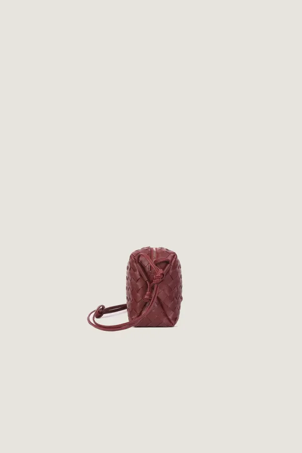 Davies Mini Camera Leather Crossbody Bag – Burgundy – view 3