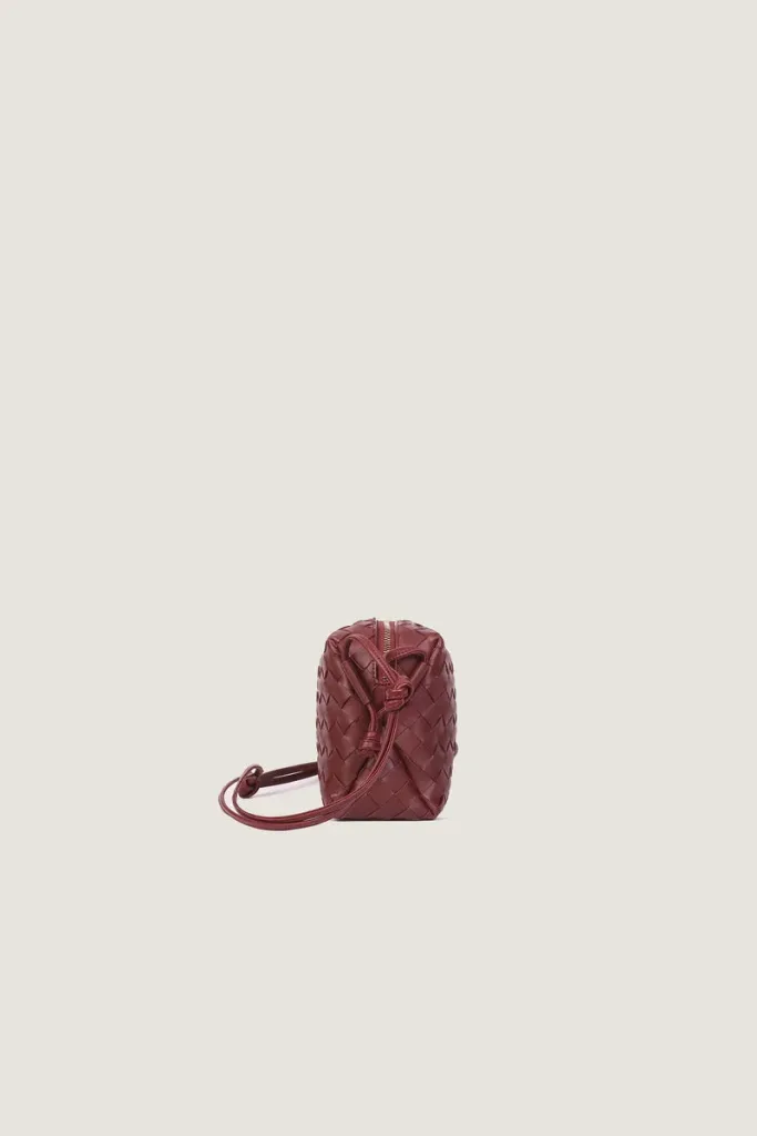 Davies Mini Camera Leather Crossbody Bag – Burgundy – view 3