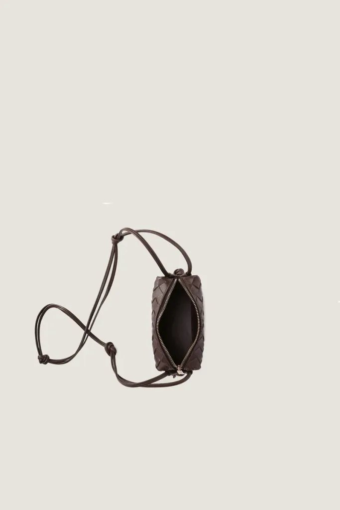 Davies Mini Camera Leather Crossbody Bag – Chocolate Brown – view 2