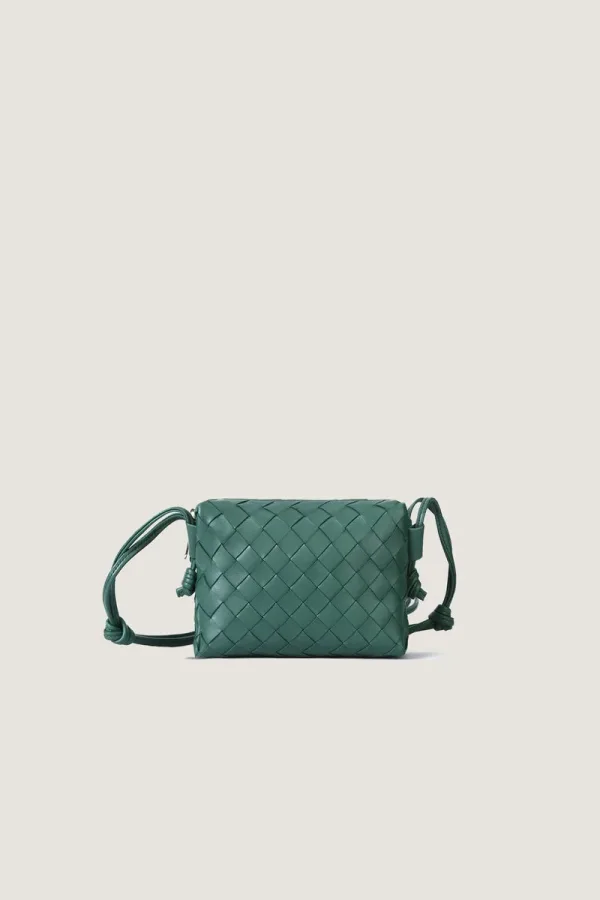 Davies Mini Camera Leather Crossbody Bag – Emerald Green – view 1