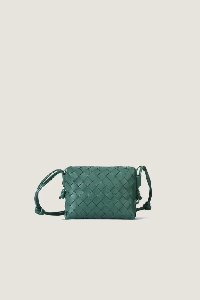 Davies Mini Camera Leather Crossbody Bag – Emerald Green – view 1