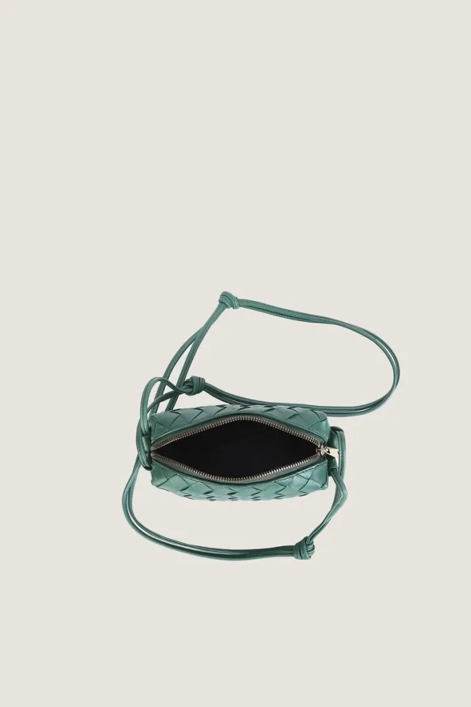 Davies Mini Camera Leather Crossbody Bag – Emerald Green – view 2