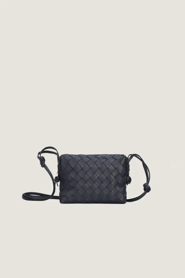 Davies Mini Camera Leather Crossbody Bag – Navy – view 1