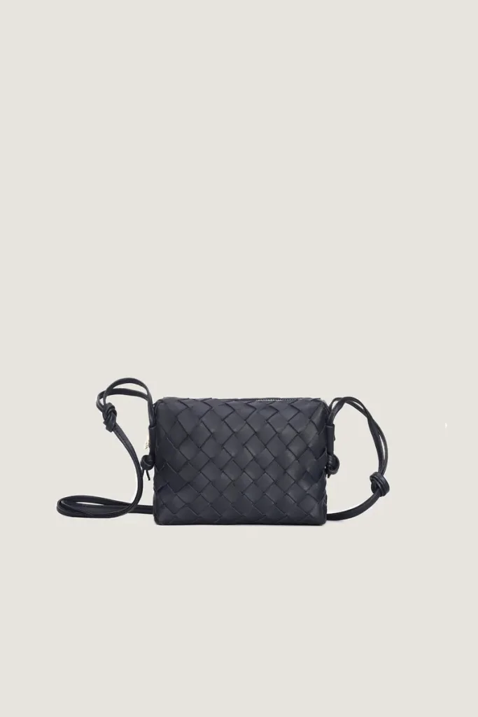 Davies Mini Camera Leather Crossbody Bag – Navy – view 1