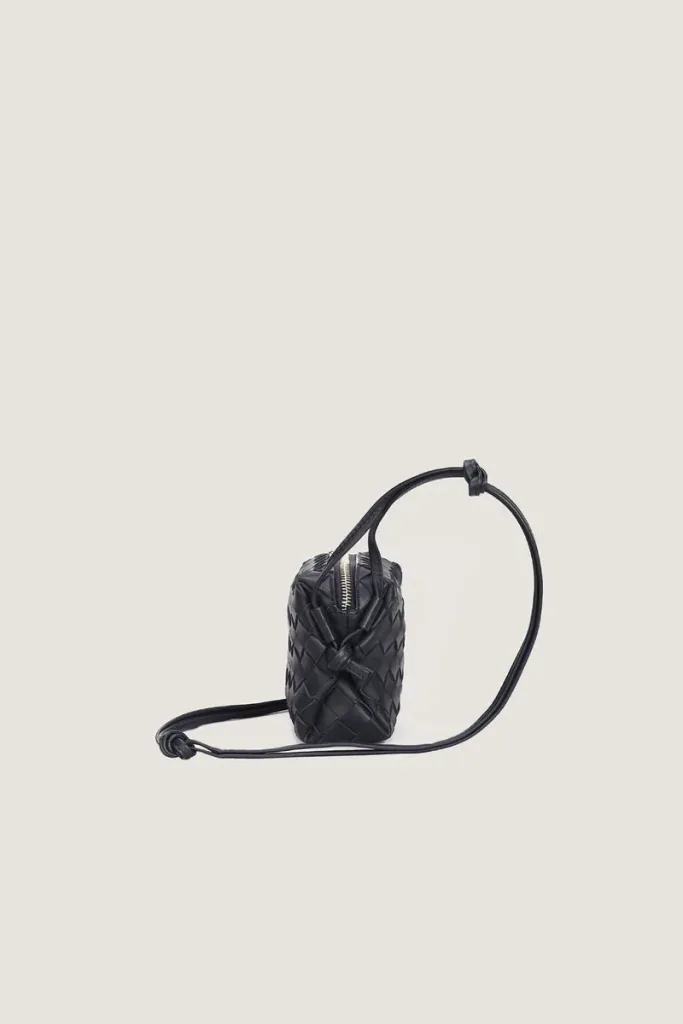 Davies Mini Camera Leather Crossbody Bag – Navy – view 3