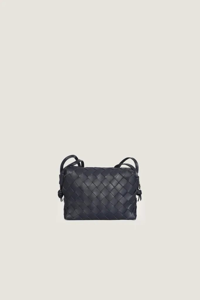 Davies Mini Camera Leather Crossbody Bag – Navy – view 4