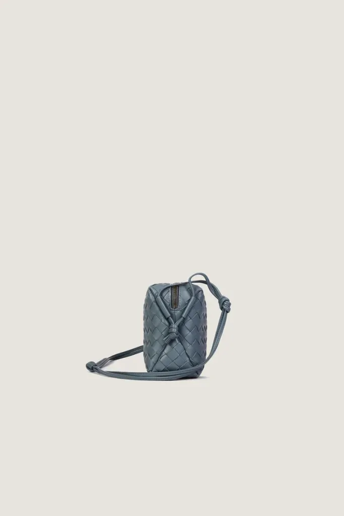 Davies Mini Camera Leather Crossbody Bag – Sea Grey – view 3