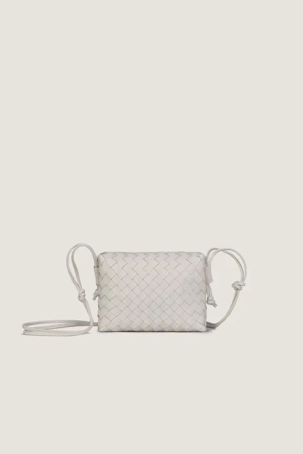 Davies Mini Camera Leather Crossbody Bag – White – view 1