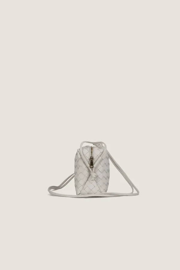 Davies Mini Camera Leather Crossbody Bag – White – view 2