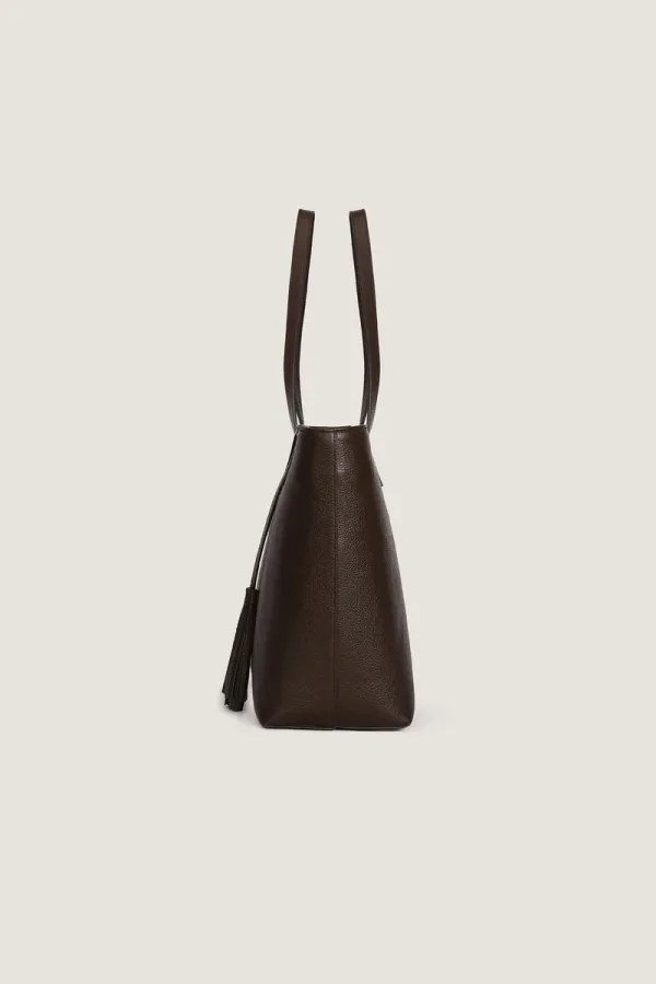 Dering Leather Tote Bag – Chocolate Brown – view 2