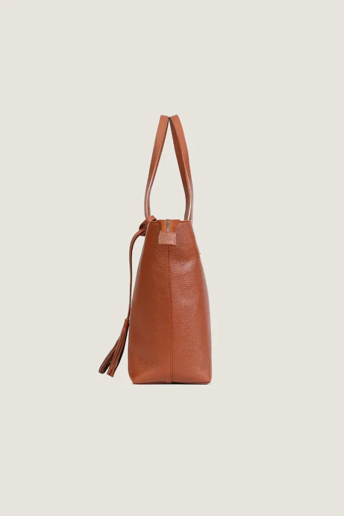 Dering Leather Tote Bag – Tan – view 2