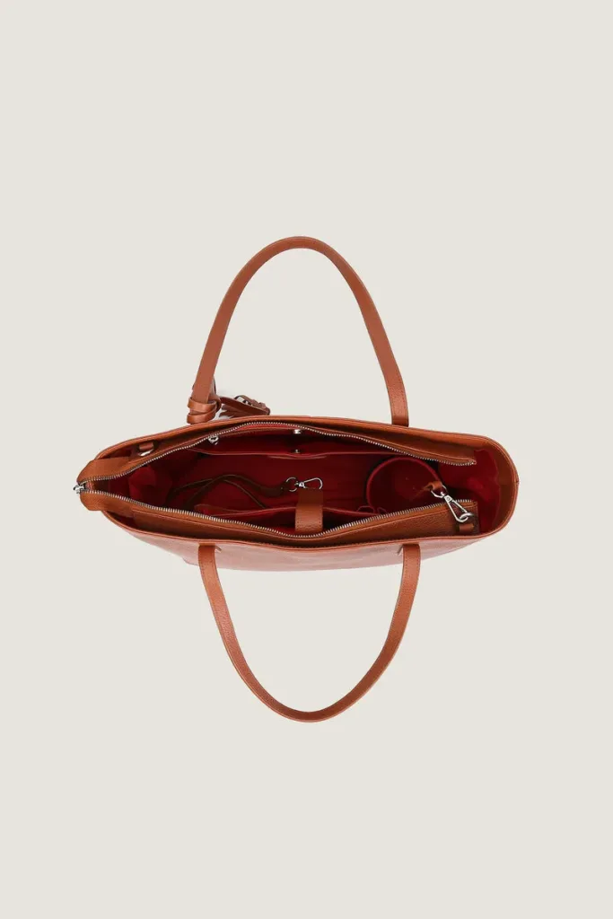 Dering Leather Tote Bag – Tan – view 4