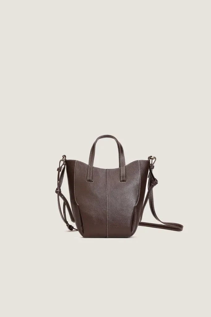 Eastcastle Nano Leather Tote Bag – Chocolate Brown – view 1