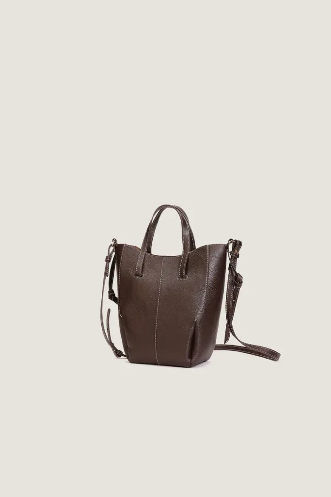 Eastcastle Nano Leather Tote Bag – Chocolate Brown – view 2