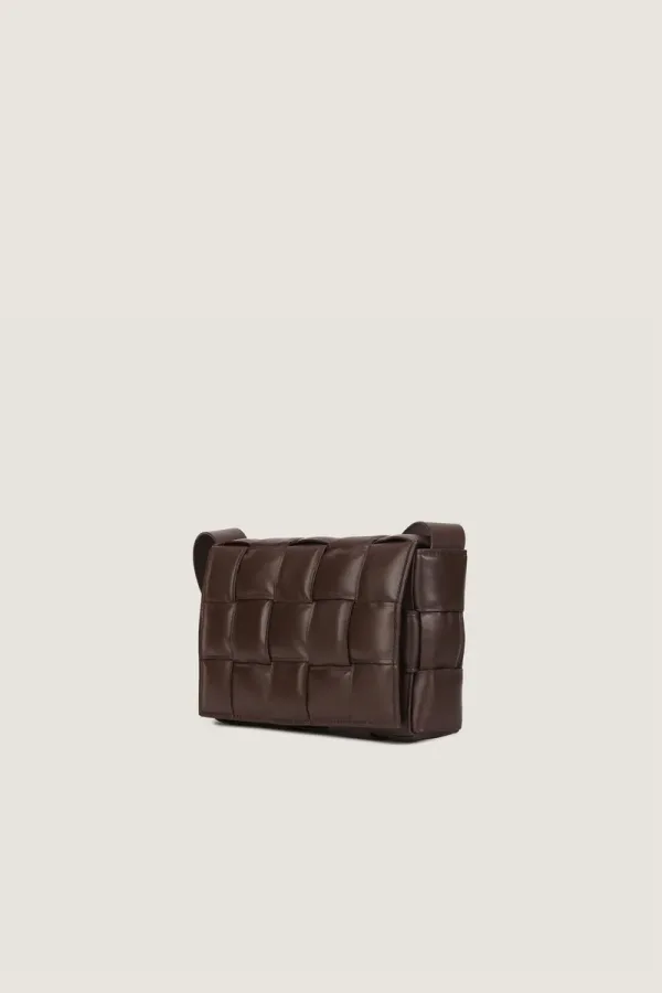 Goodge Padded Leather Shoulder Bag – Chocolate Brown – view 2