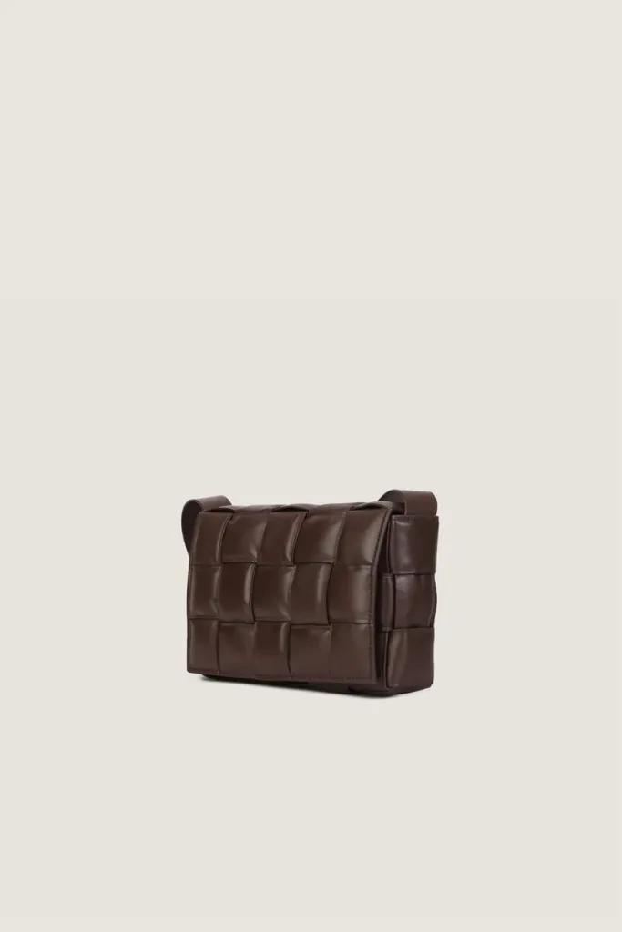 Goodge Padded Leather Shoulder Bag – Chocolate Brown – view 2