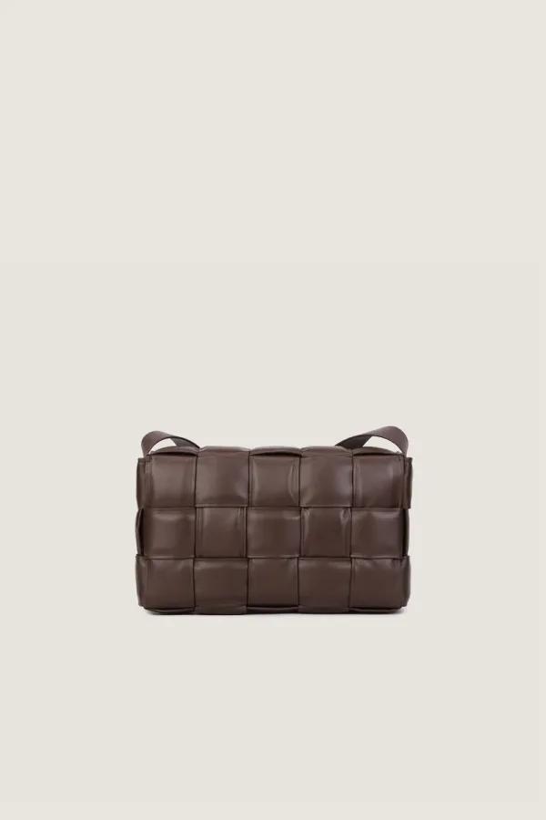 Goodge Padded Leather Shoulder Bag – Chocolate Brown – view 4