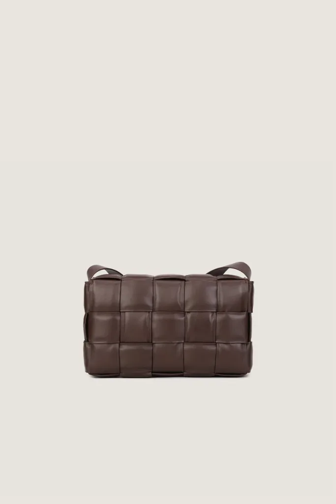 Goodge Padded Leather Shoulder Bag – Chocolate Brown – view 4