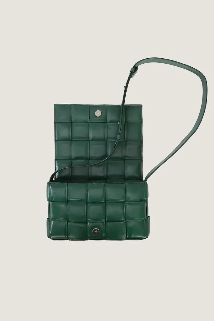 Goodge Padded Leather Shoulder Bag – Green – view 3