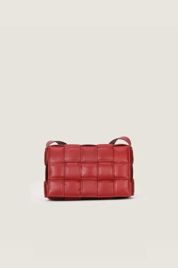 Goodge Padded Leather Shoulder Bag – Red – view 1