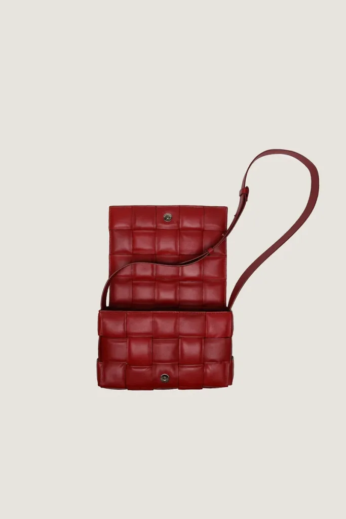 Goodge Padded Leather Shoulder Bag – Red – view 2