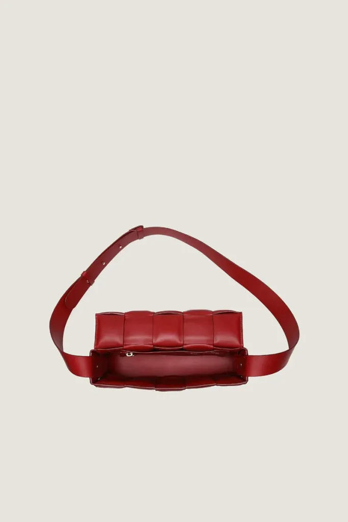 Goodge Padded Leather Shoulder Bag – Red – view 3