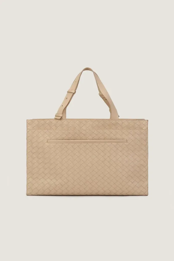 Hanway Cargo Leather Shoulder Bag – Beige – view 1