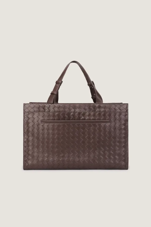 Hanway Cargo Leather Shoulder Bag – Chocolate Brown – view 1