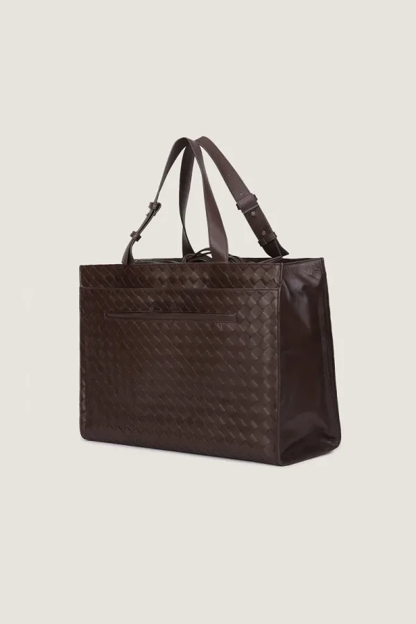 Hanway Cargo Leather Shoulder Bag – Chocolate Brown – view 2