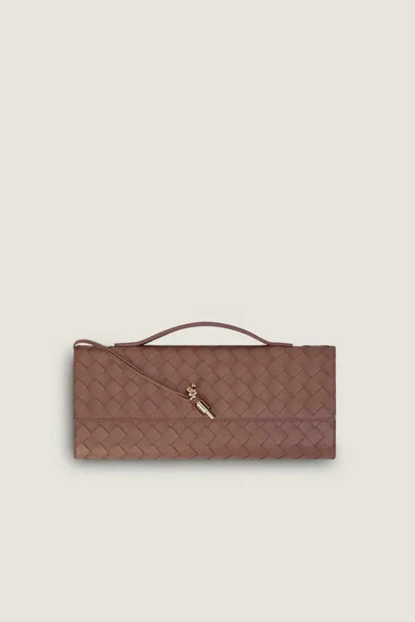 Leinster Leather Clutch – Blush Pink – view 1