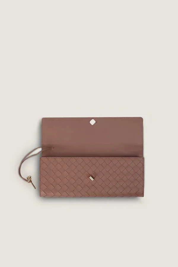 Leinster Leather Clutch – Blush Pink – view 2