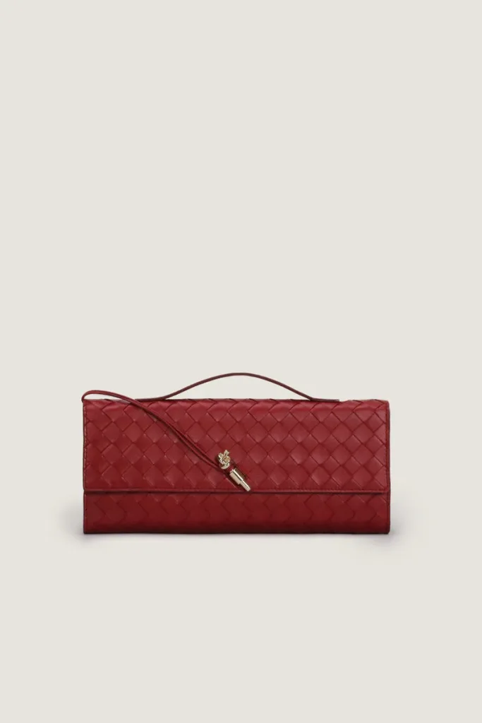 Leinster Leather Clutch – Burgundy 2 – view 1
