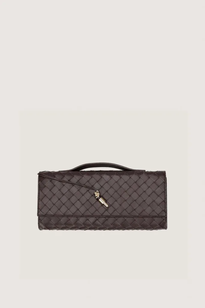 Leinster Leather Clutch – Chocolate Brown – view 1