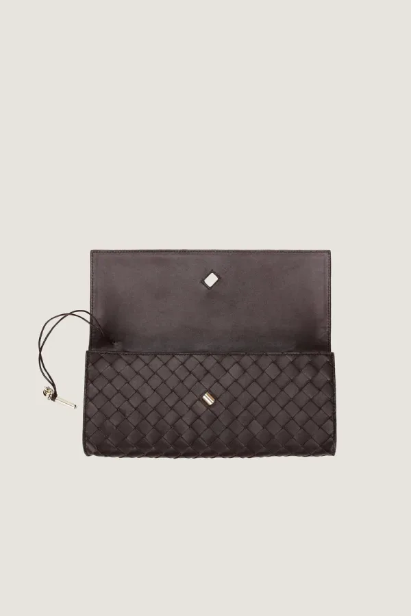 Leinster Leather Clutch – Chocolate Brown – view 2