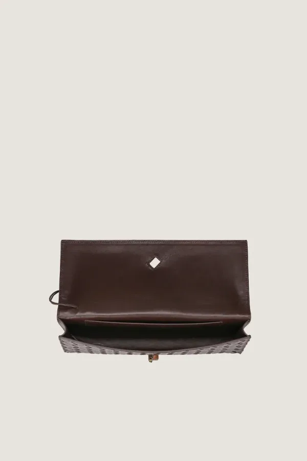 Leinster Leather Clutch – Chocolate Brown – view 3