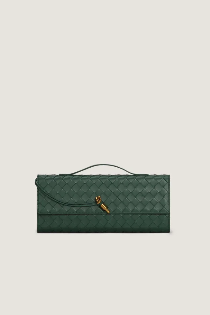 Leinster Leather Clutch – Emerald Green – view 1