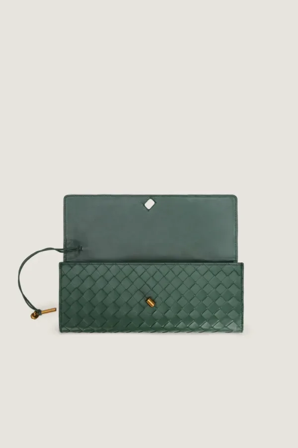 Leinster Leather Clutch – Emerald Green – view 2