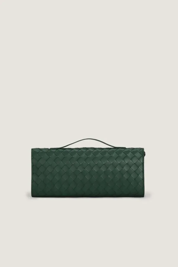 Leinster Leather Clutch – Emerald Green – view 4
