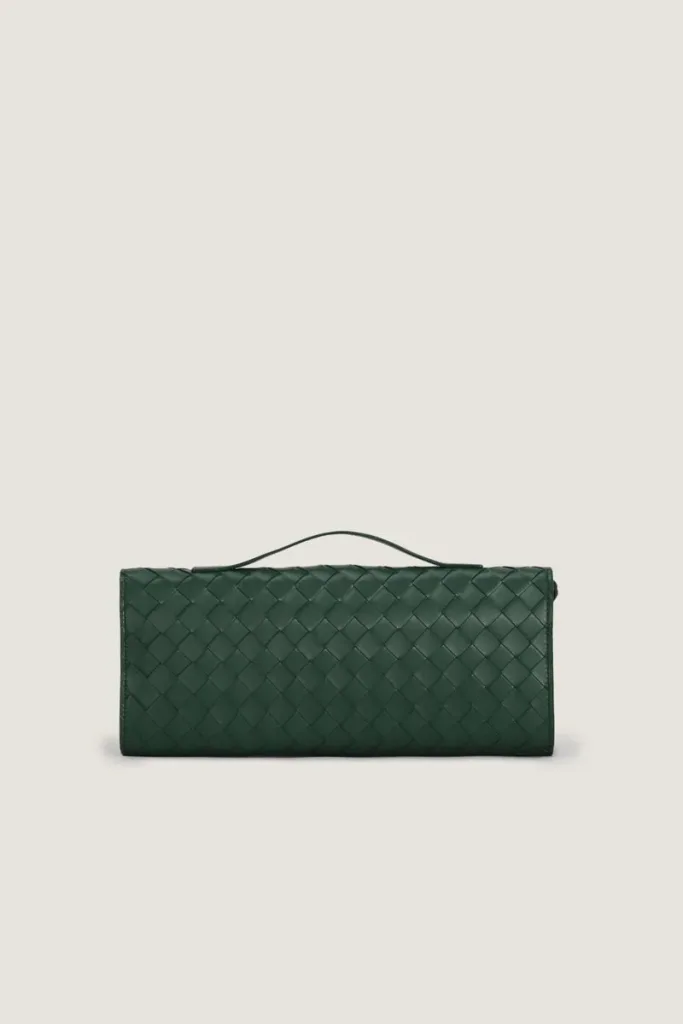 Leinster Leather Clutch – Emerald Green – view 4
